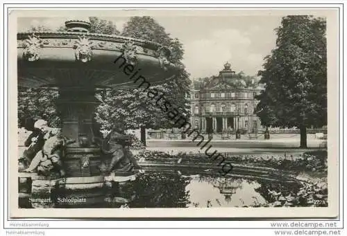 Stuttgart - Schlossplatz - Foto-AK