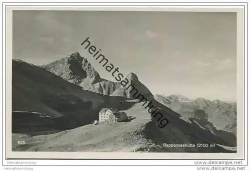 Rappenseehütte - Foto-AK