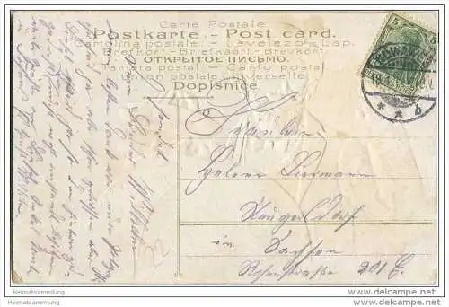 Geburtstag - Mann mit Pauke - Prägedruck