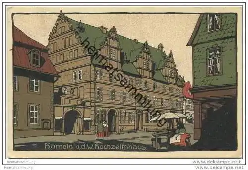 Hameln - Hochzeitshaus - Stein-Zeichnung