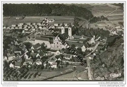 Zwiefalten - Luftbild - Foto-AK 50er Jahre