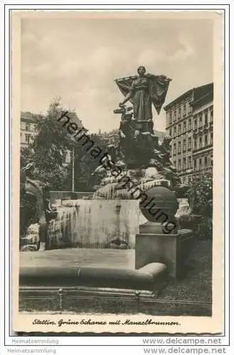 Szczecin - Stettin - Grüne Schanze mit Manzelbrunnen