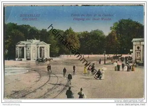 Brüssel - Bruxelles - Eingang des Stadtwaldes - Feldpost