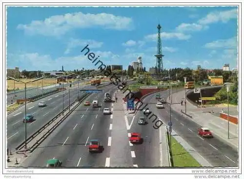 Berlin - Stadtautobahn mit Funkturm - AK Grossformat