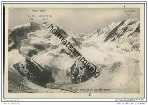 Panorama vom Gornergrat - Foto-AK 20er Jahre