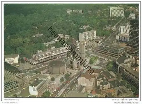 Berlin - Gedächtniskirche und Breitscheidplatz mit Blick auf den Zoo - AK Grossformat