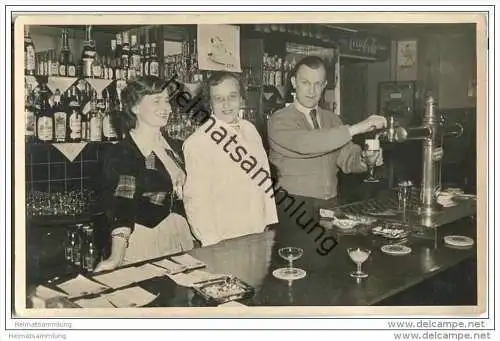 Hamburg-Horn - Querkamp - Gaststätte Horner Geest - Theke - Foto-AK 50er Jahre