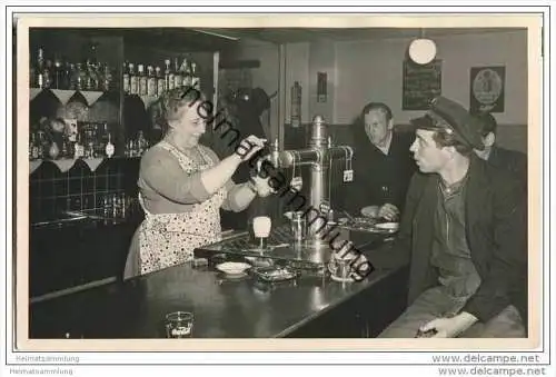 Hamburg-Horn - Querkamp - Gaststätte Horner Geest - Theke - Foto-AK 50er Jahre