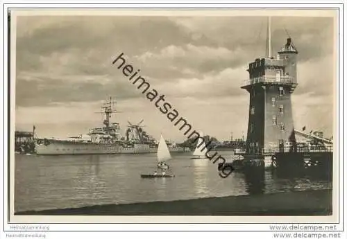 Kiel - Am Signalturm - Foto-AK 30er Jahre