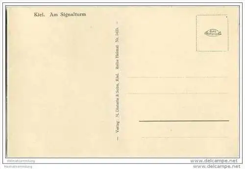 Kiel - Am Signalturm - Foto-AK 30er Jahre
