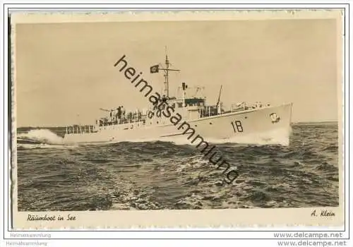 Räumboot - Foto-AK 30er Jahre