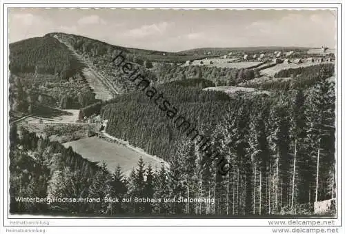 Winterberg - Hochsauerland - Blick auf Bobhaus und Slalomhang - Foto-AK