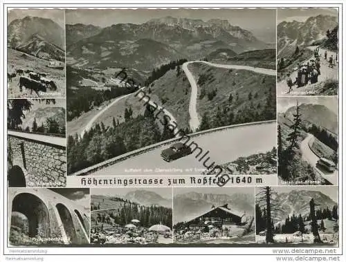 Obersalzberg - Höhenringstrasse zum Rossfeld - Foto-AK Grossformat 60er Jahre