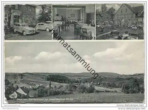 Steinbründorf - Gasthaus zum Beerenkämpen - Gesamtansicht - Inh. Kurt Wirth - AK Grossformat