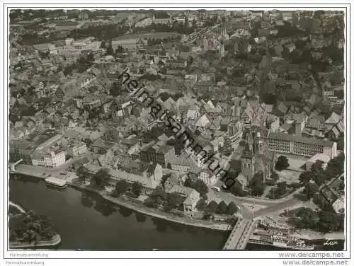 Hameln - Fliegeraufnahme - Luftbild - Foto-AK Grossformat 1959