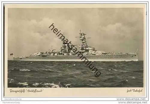 Panzerschiff Deutschland - Foto-AK 30er Jahre