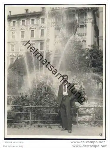 Schweiz - Tessin - Lugano 1927 - SA. Milliet &amp; Werner - Fontana dei Giardini - Foto 8,5cm x 11,5cm