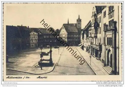 Mittweida - Markt - Foto-AK