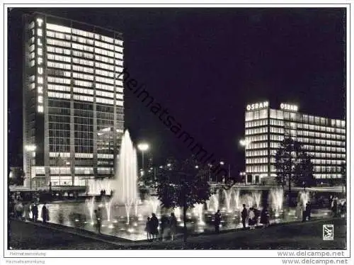 Berlin - Ernst-Reuter Platz bei Nacht - Foto-AK Grossformat