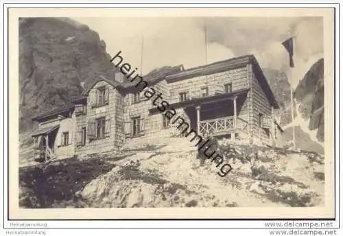 Die Karlsbader Hütte in Laserz - Foto-AK