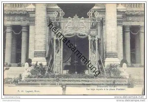 75e Anniversaire - Grand Tournoi historique - La loge royale à la place Poelaert
