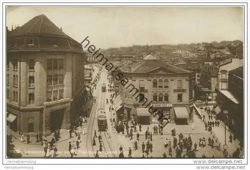 Lausanne - Place de St. Francois et grand Pont - Foto-AK
