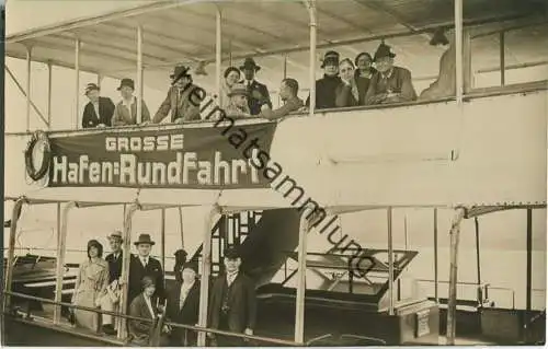 Hamburg - Schiff - M/S Jan Molsen - Grosse Hafenrundfahrt - Foto-AK 30er Jahre