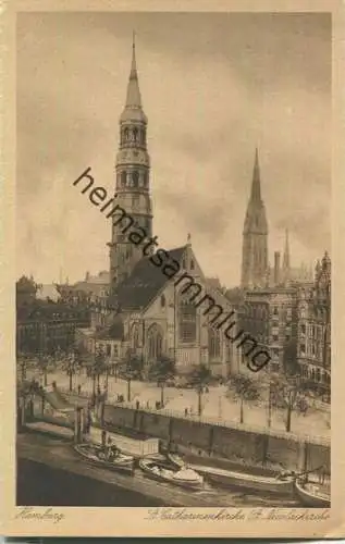 Hamburg - St. Catharinenkirche - St. Nicolaikirche - Verlag P. W. Hirsch Hamburg