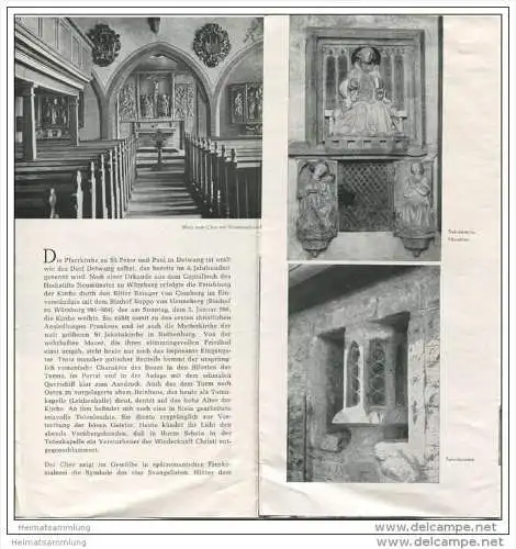 Detwang - Pfarrkirche zu St. Peter und Paul - Faltblatt mit 7 Abbildungen