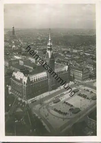 Hamburg - Rathaus und Adolf Hitler Platz - Foto-AK Grossformat - Verlag Hans Andres Hamburg