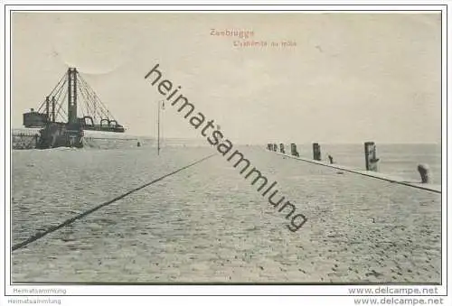 Zeebrugge - L' extremite du mole - Feldpost