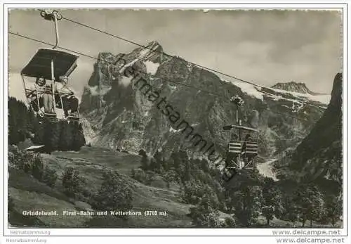 Grindelwald - First Bahn und Wetterhorn - Foto-AK