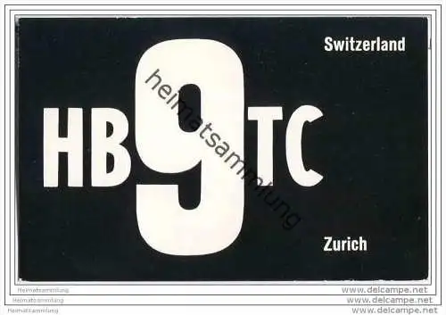 QSL - QTH - Funkkarte - HB9TC - Switzerland - Zürich - 1959