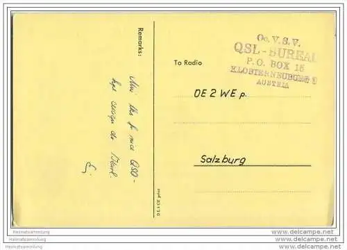 QSL - QTH - Funkkarte - DJ4XV - Gaildorf - 1959