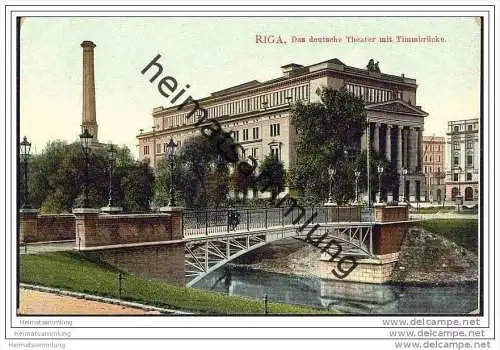 Riga - Das deutsche Theater mit Timmbrücke