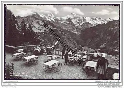 Harderkulm mit Jungfraugruppe - Grand Restaurant A. Beugger - Foto-AK