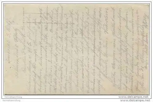 Herlies - Zerstörte Kirche - Foto-AK - Rückseite beschrieben 1917