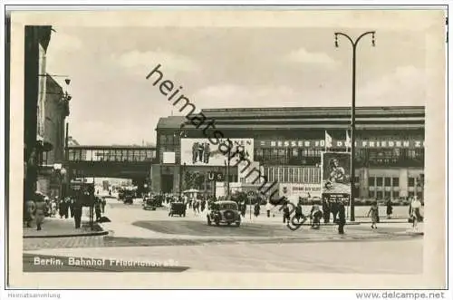 Berlin - Bahnhof Friedrichstraße - Foto-AK ca. 1950