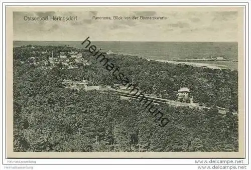 Seebad Heringdorf - Panorama - Blick von der Bismarckwarte 30er Jahre