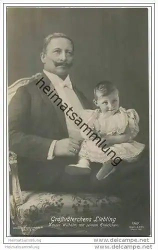 Preussen - Grossväterchens Liebling - Kaiser Wilhelm mit seinem Enkelchen 1907