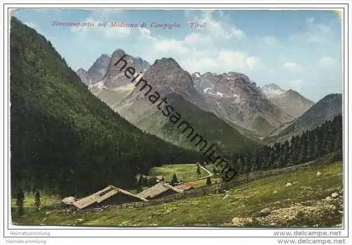 Strassenpartie bei Madonna di Campiglio 20er Jahre