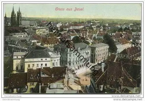 Gruss aus Basel - Dächerpanorama