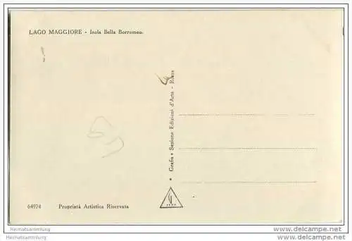 Lago Maggiore - Isola Bella Borromeo 20er Jahre