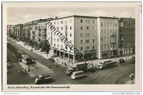 Berlin - Schöneberg - Hauptstraße Ecke Dominicusstraße - Straßenbahn - Foto-AK