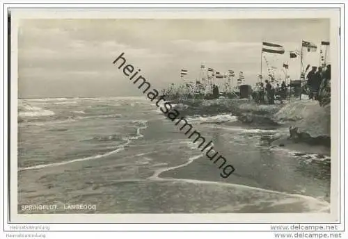 Langeoog - Springflut - Foto-AK