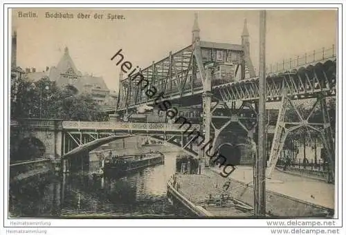 Berlin-Kreuzberg - Hochbahn über der Spree - Gleisdreieck 20er Jahre