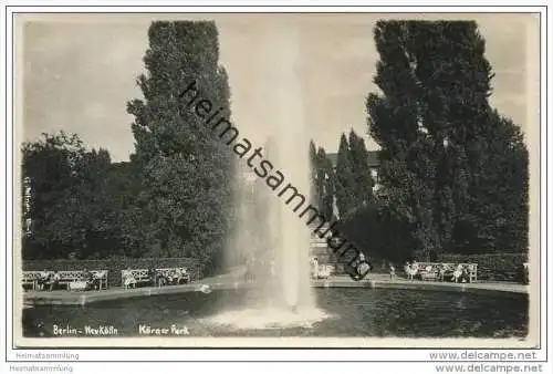 Berlin-Neukölln - Körner Park - Foto-AK 30er Jahre