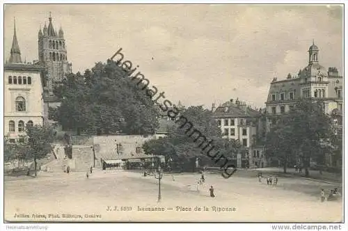 Lausanne - Place de la Riponne - Verlag Jullien freres Geneve gel. 1913