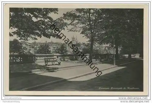 Lausanne - Promenade de Montbenon - Foto-AK ca. 1920