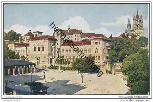 Lausanne - L&acute; Universite et la cathedrale ca. 1910